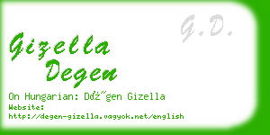 gizella degen business card
